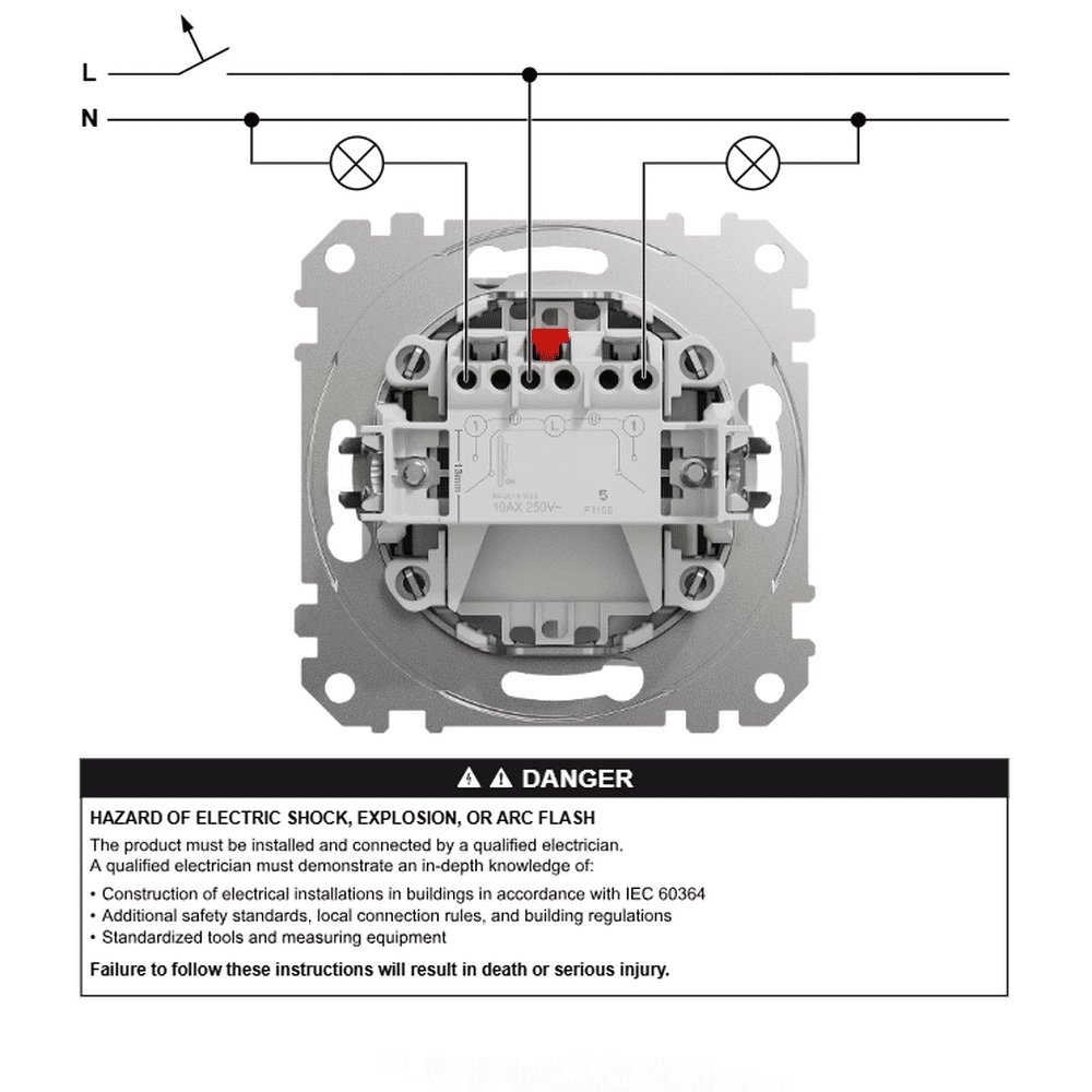 Вимикач Schneider Sedna Design алюміній 2кл з підсвіткою ( SDD113105L )